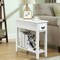 2-Tier End Table Set 2 Pieces with Drawer and Open Shelf for Bedside or Sofa